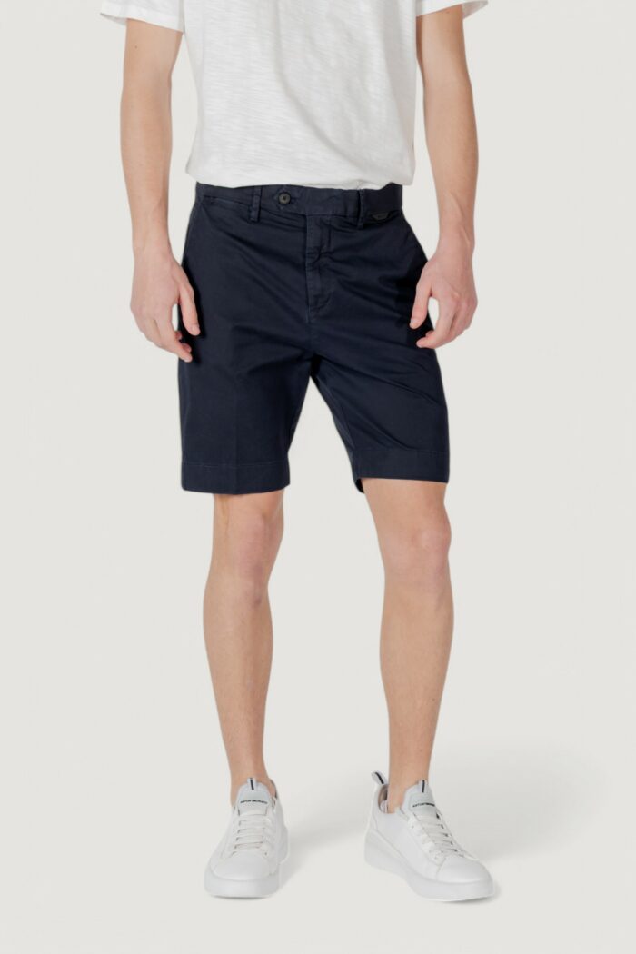 Bermuda Antony Morato mark slim fit with logoed rubber flag Blu marine