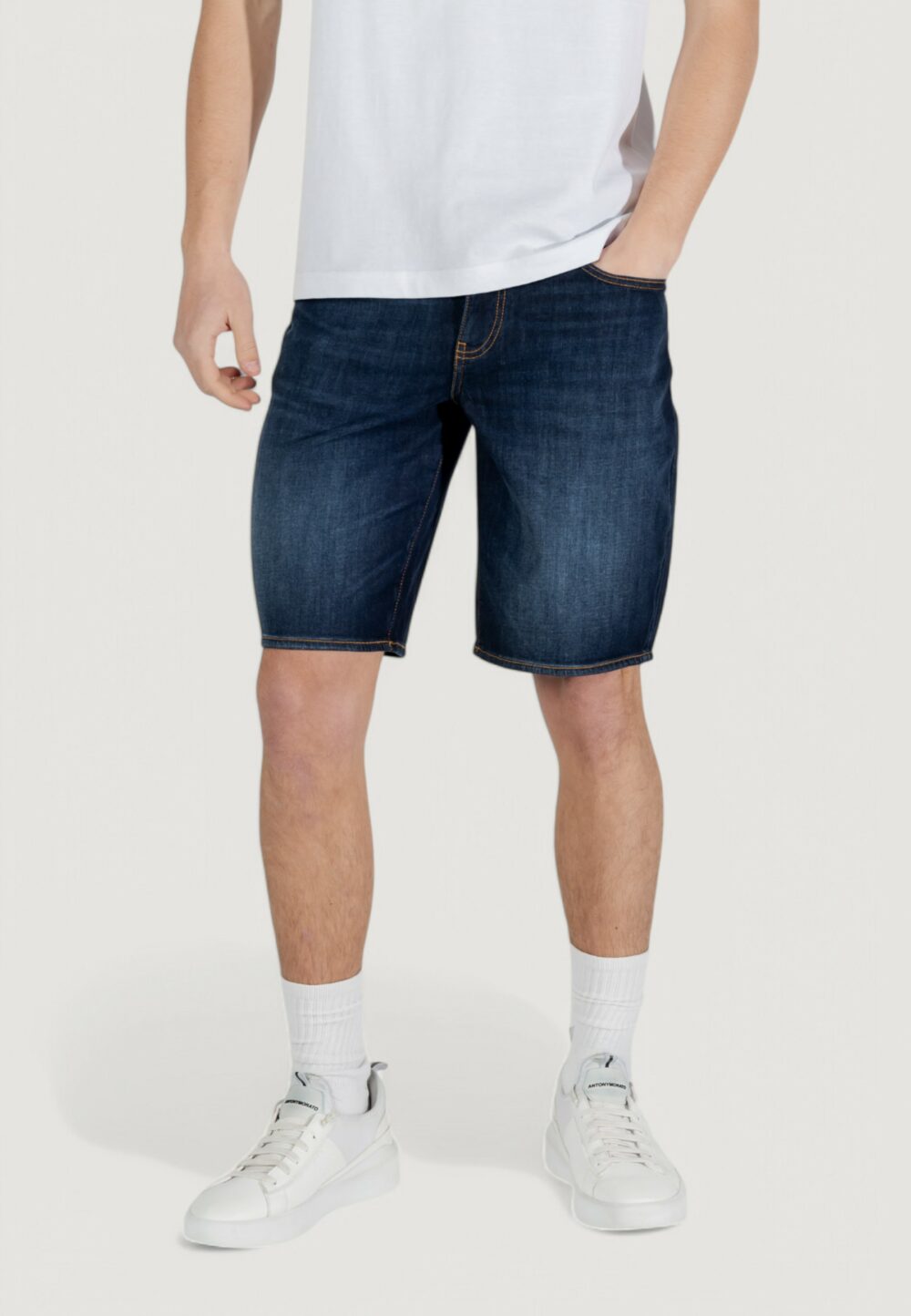 Bermuda Armani Exchange Blue Denim Scuro - Foto 1