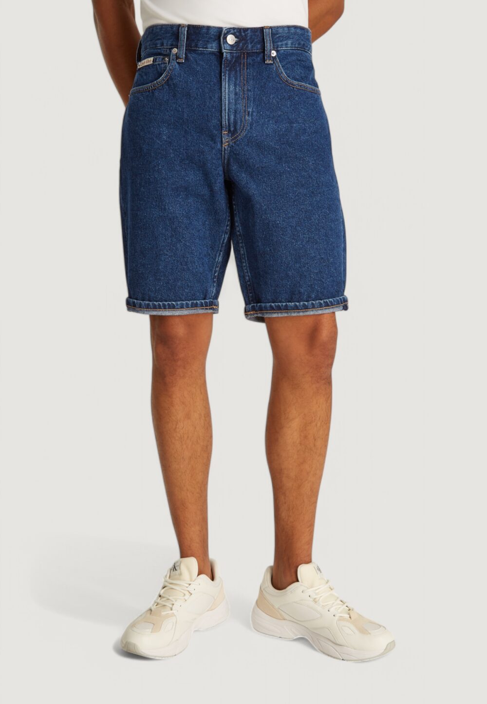 Bermuda Calvin Klein Jeans regular Denim scuro - Foto 1