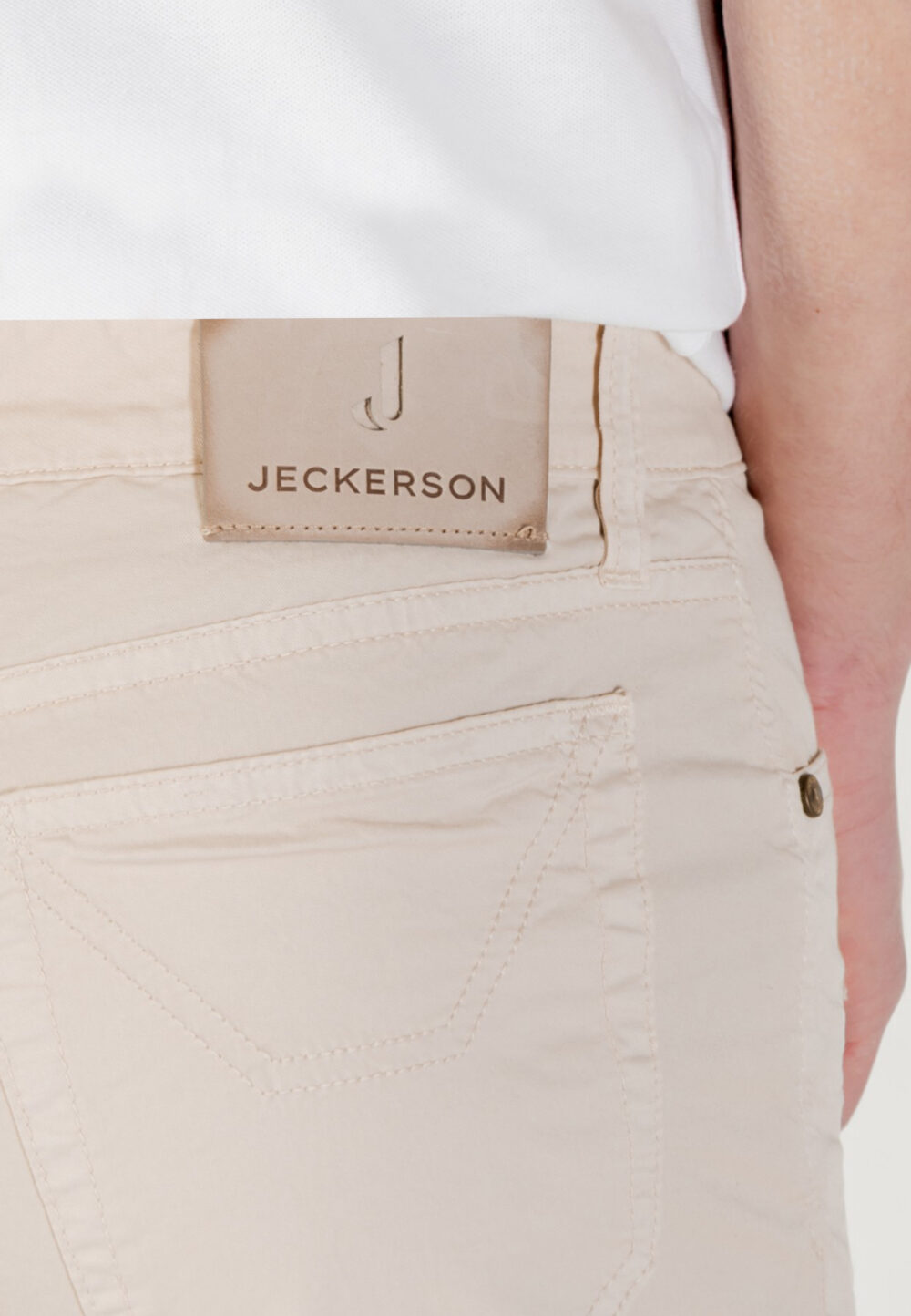 Bermuda Jeckerson jayden 5 tasche toppa slim Beige chiaro - Foto 2