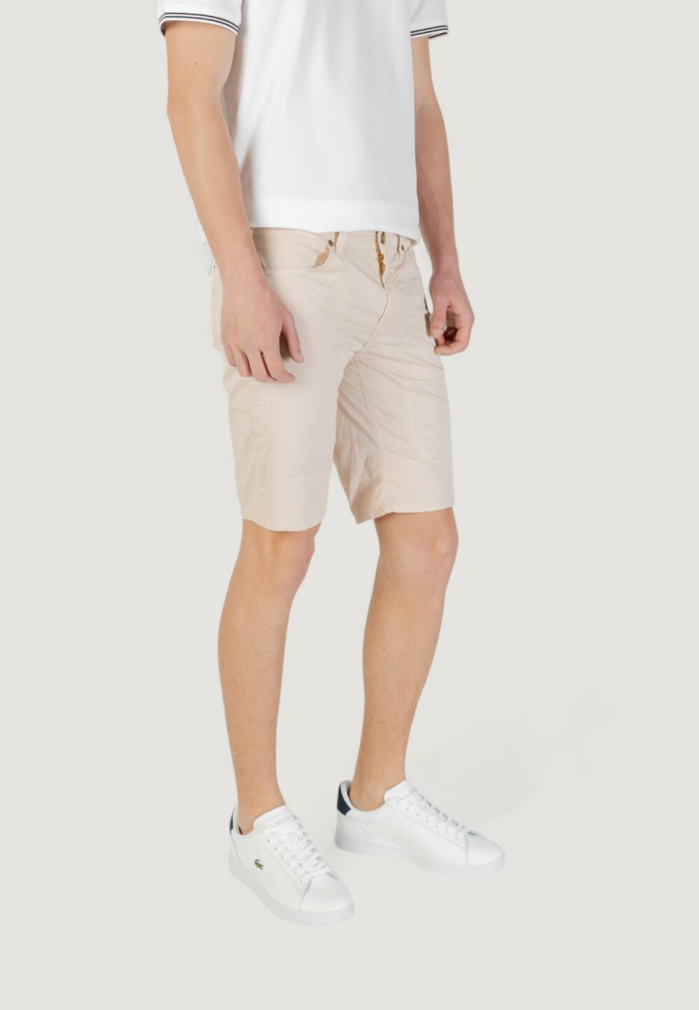 Bermuda Jeckerson jayden 5 tasche toppa slim Beige chiaro - Foto 5