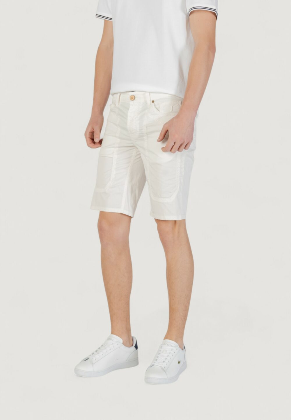 Bermuda Jeckerson jayden 5 tasche toppa slim Bianco - Foto 4