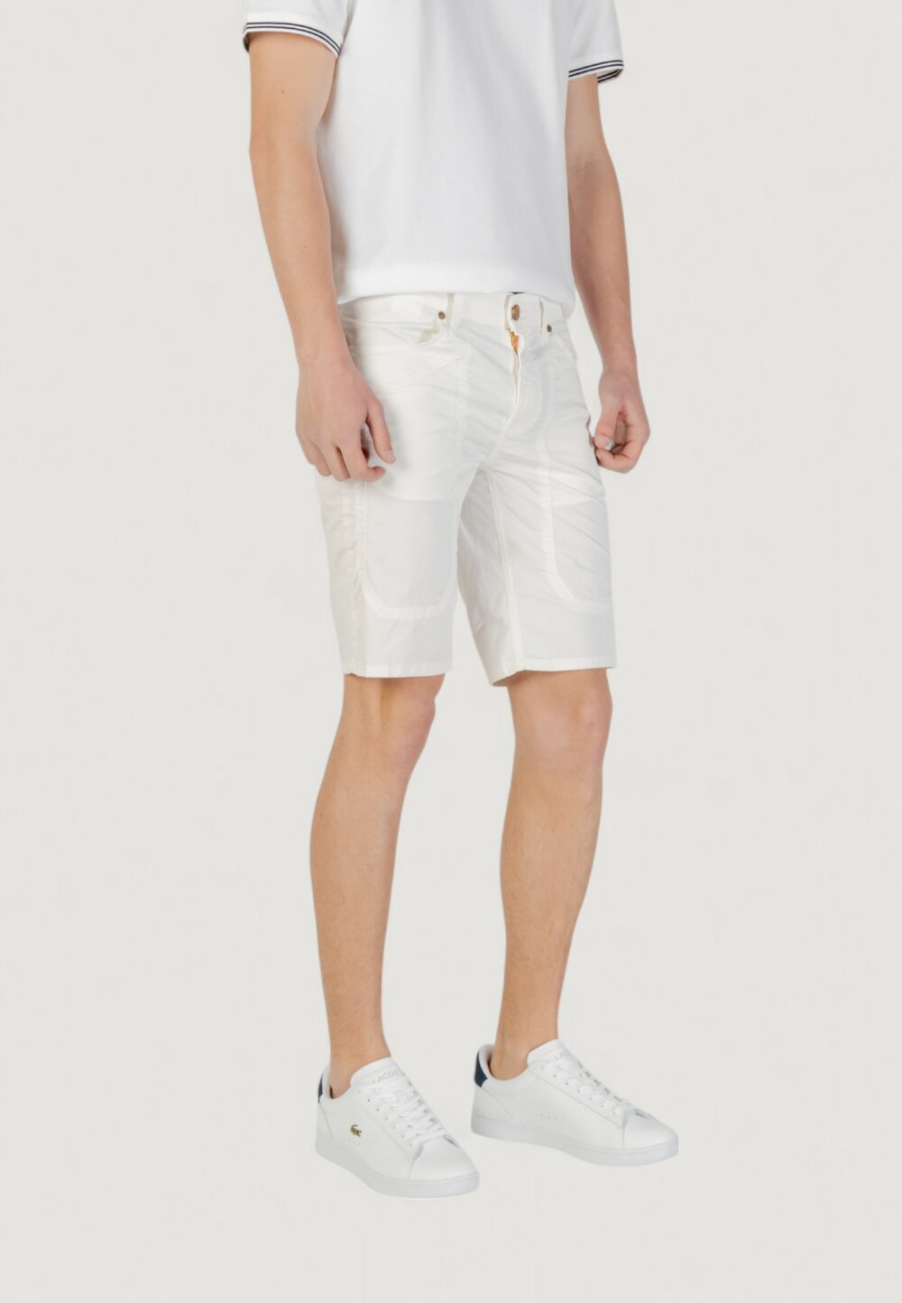 Bermuda Jeckerson jayden 5 tasche toppa slim Bianco - Foto 5