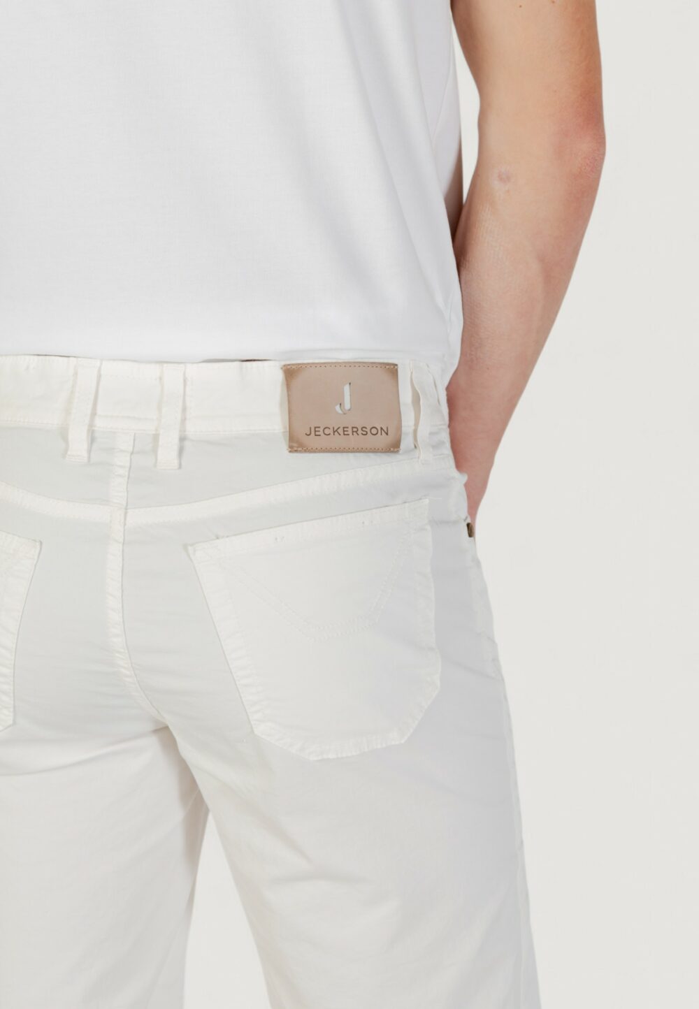 Bermuda Jeckerson jayden 5 tasche toppa slim Bianco - Foto 2