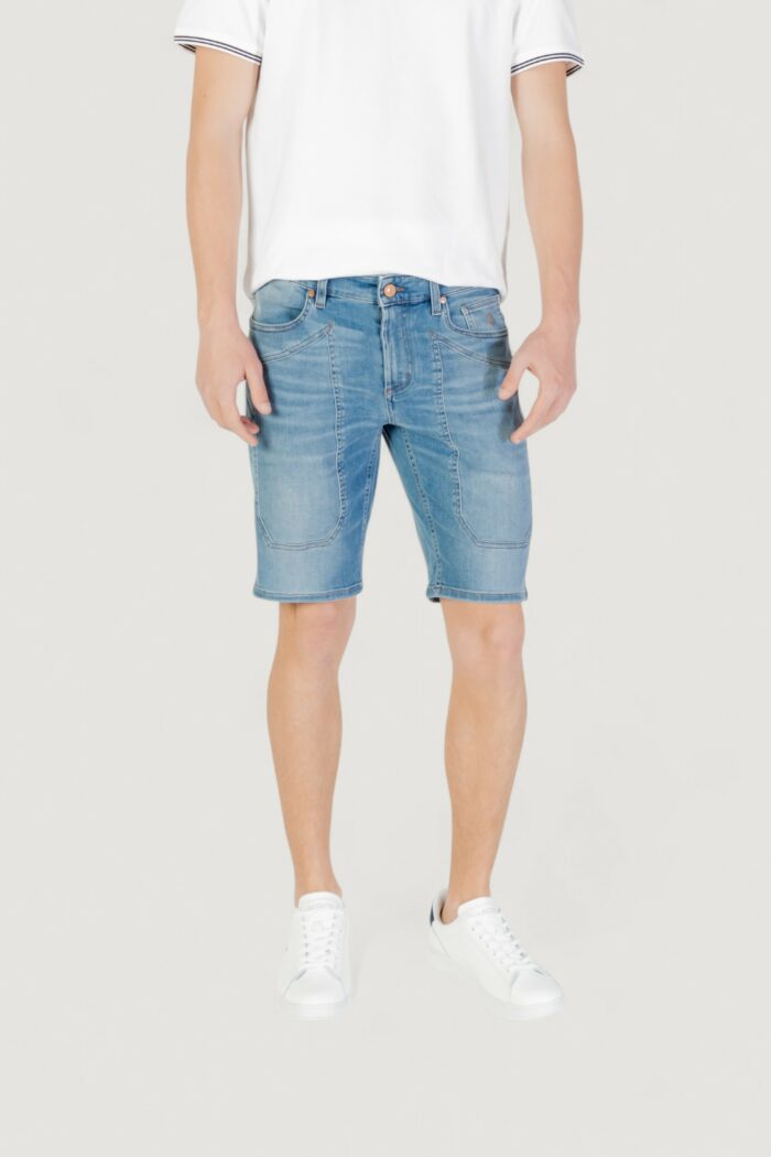 Bermuda Jeckerson jayden 5 tasche toppa slim Denim chiaro