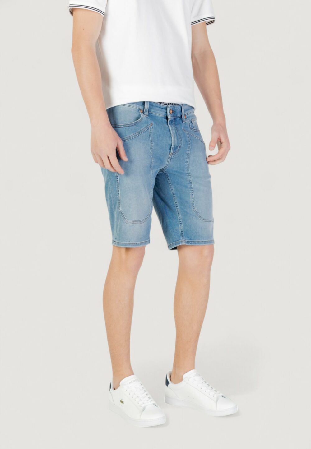 Bermuda Jeckerson jayden 5 tasche toppa slim Denim chiaro - Foto 5