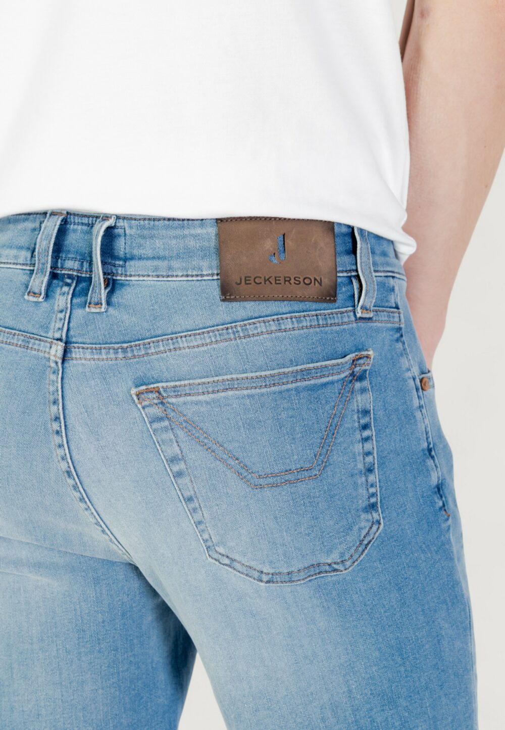 Bermuda Jeckerson jayden 5 tasche toppa slim Denim chiaro - Foto 2