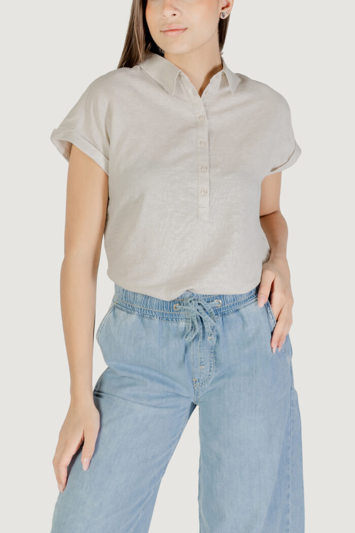 Blusa manica corta Street One shirtcollarblouse Avorio