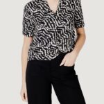 Blusa manica corta Street One ltd qr splitneck blouse w turn-up Nero - Foto 1