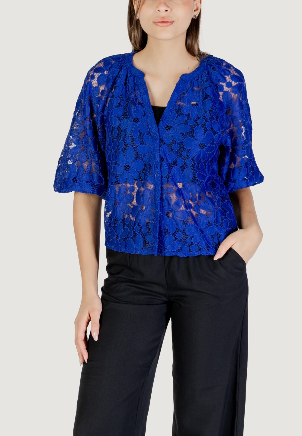 Bluse manica lunga Desigual blus_musas Blu - Foto 1