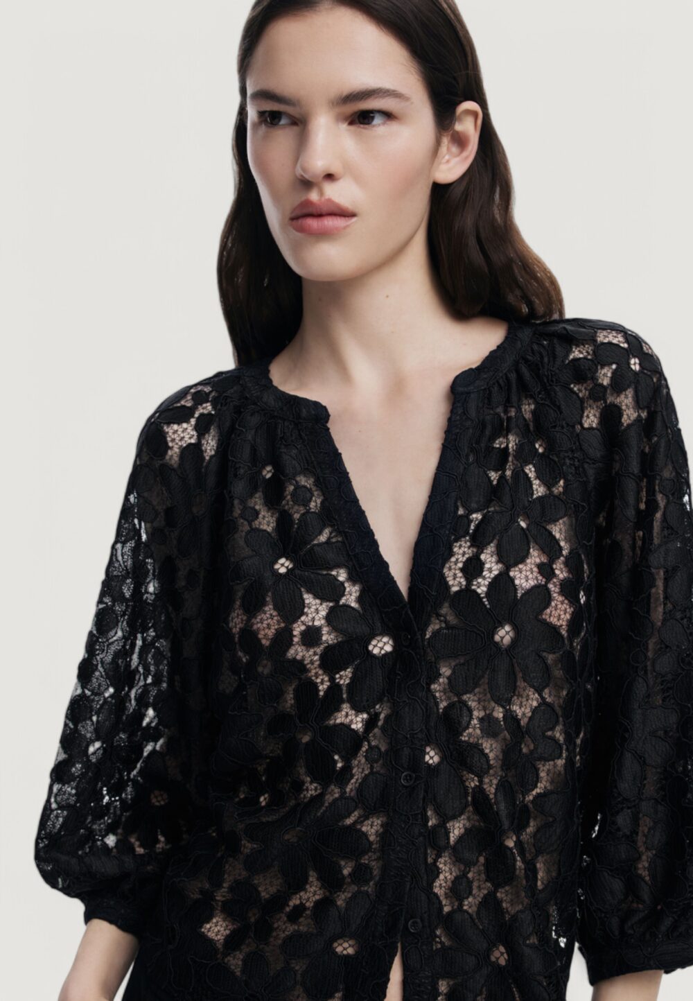 Bluse manica lunga Desigual blus_musas Nero - Foto 2