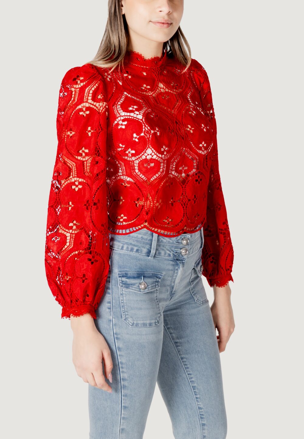 Bluse manica lunga Morgan De Toi Rosso - Foto 3