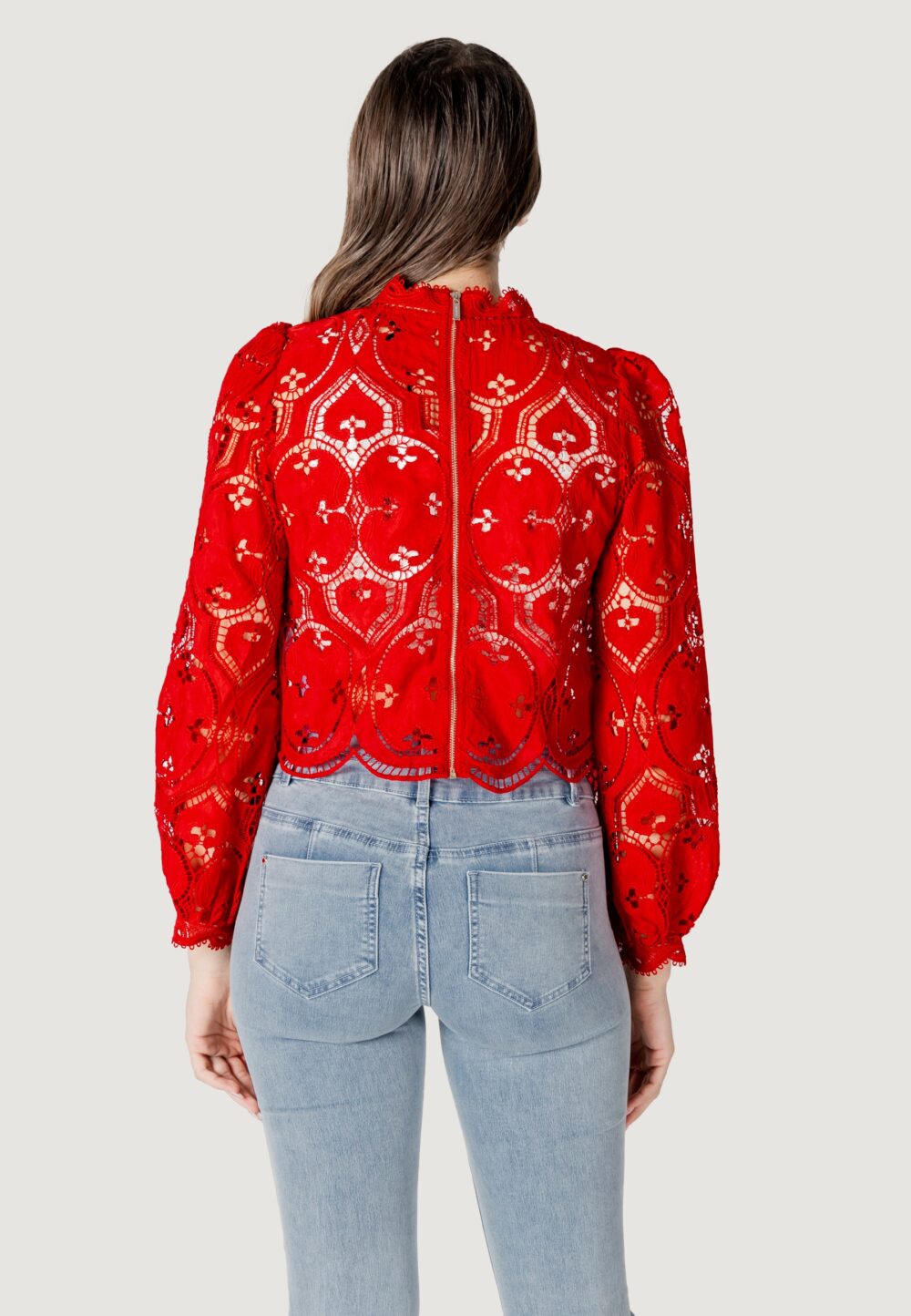 Bluse manica lunga Morgan De Toi Rosso - Foto 4