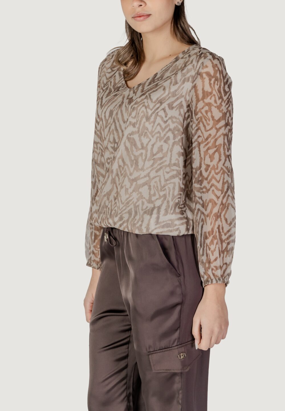 Bluse manica lunga Street One Beige - Foto 2