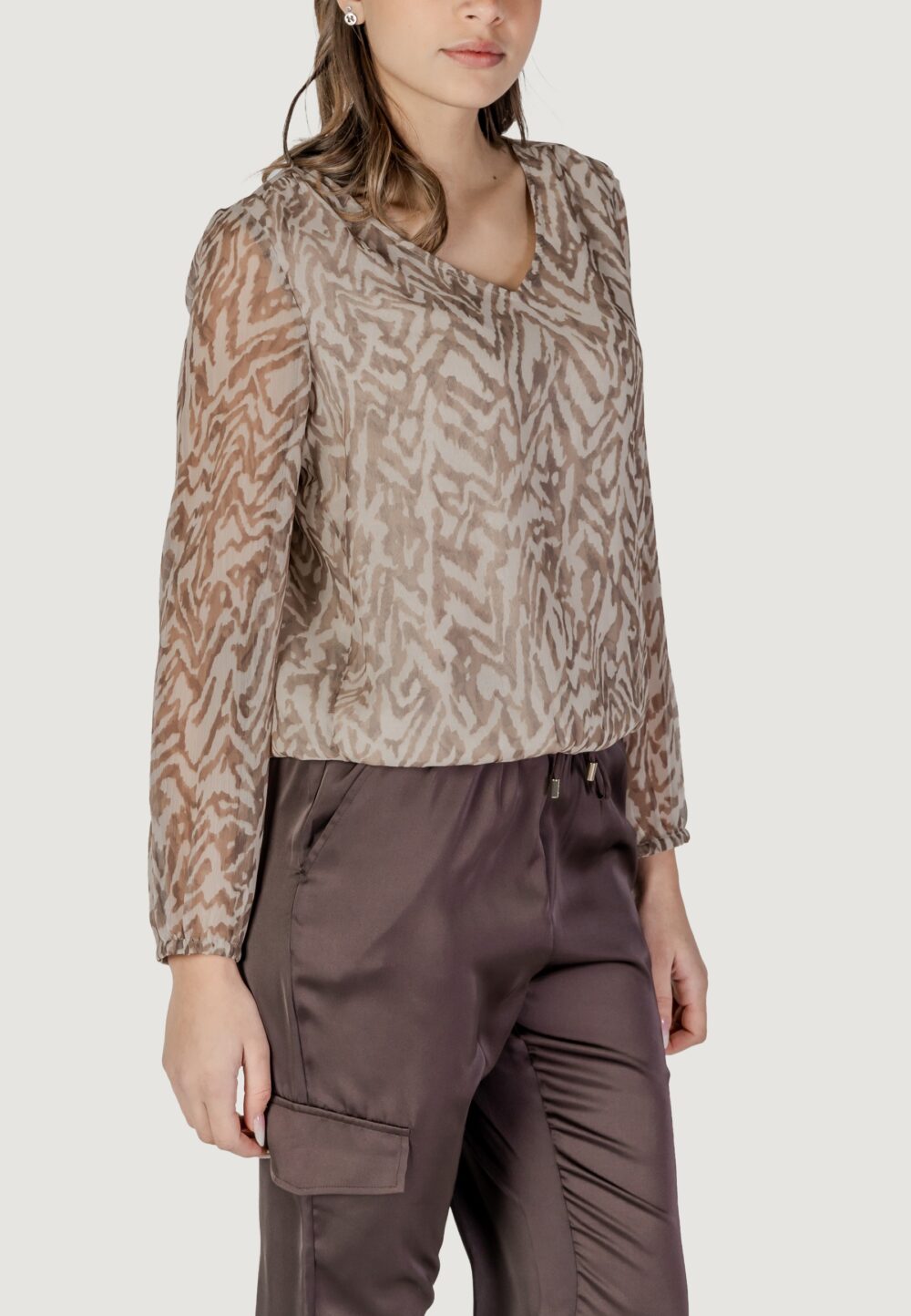 Bluse manica lunga Street One Beige - Foto 3