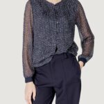 Bluse manica lunga Street One printed chiffon blouse w placket detail Blue scuro - Foto 1