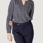 Bluse manica lunga Street One splitneck tunic blouse Blue scuro - Foto 1