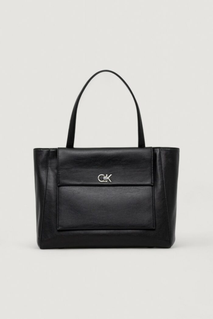 Borsa Calvin Klein ck medium shopper w/pocket Nero