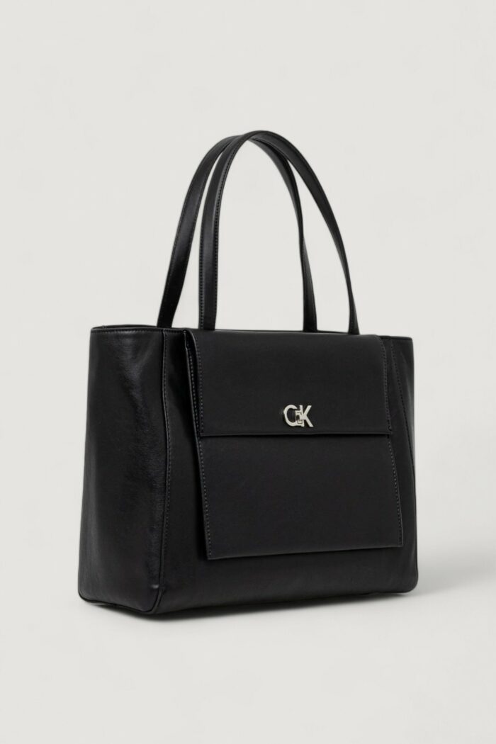 Borsa Calvin Klein ck medium shopper w/pocket Nero