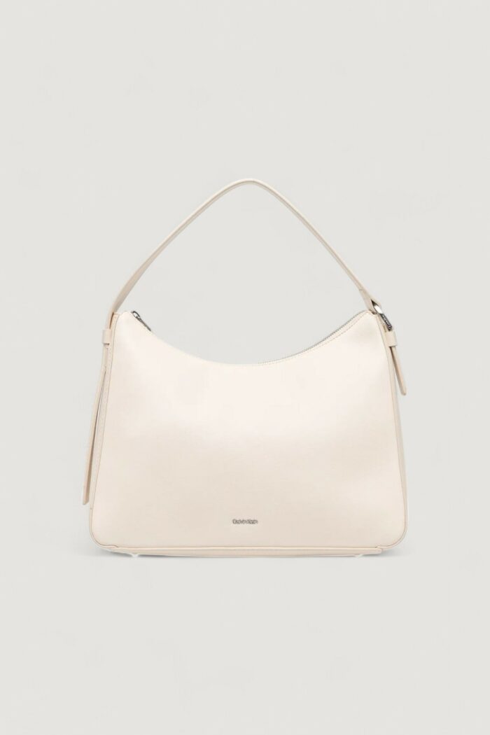 Borsa Calvin Klein ck sense medium shoulder Bianco