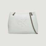 Borsa Calvin Klein Jeans sculpted chain shoulder Grigio Chiaro - Foto 1