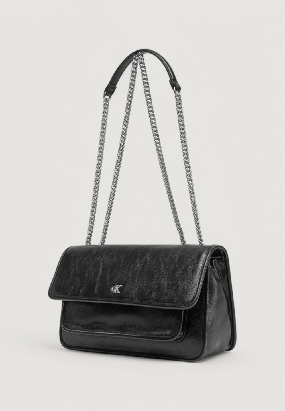Borsa Calvin Klein Jeans chain ew flap conv chain Nero - Foto 3
