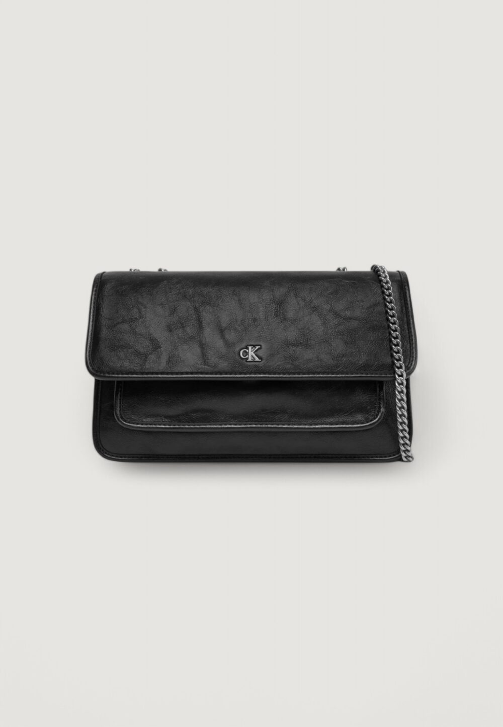 Borsa Calvin Klein Jeans chain ew flap conv chain Nero - Foto 1