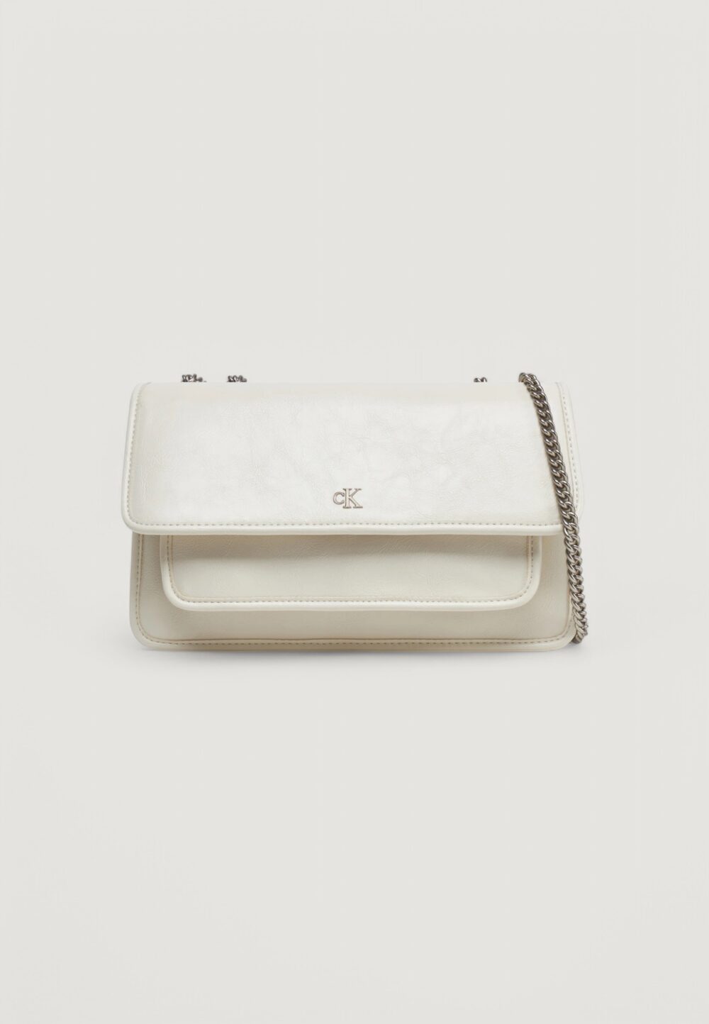 Borsa Calvin Klein Jeans chain ew flap conv chain Panna - Foto 1