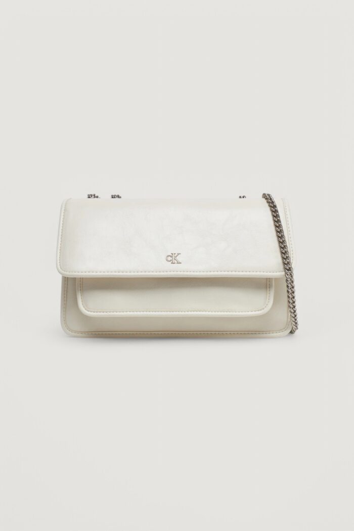Borsa Calvin Klein Jeans chain ew flap conv chain Panna