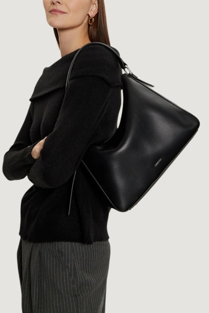 Borsa Calvin Klein ck sense medium shoulder Nero