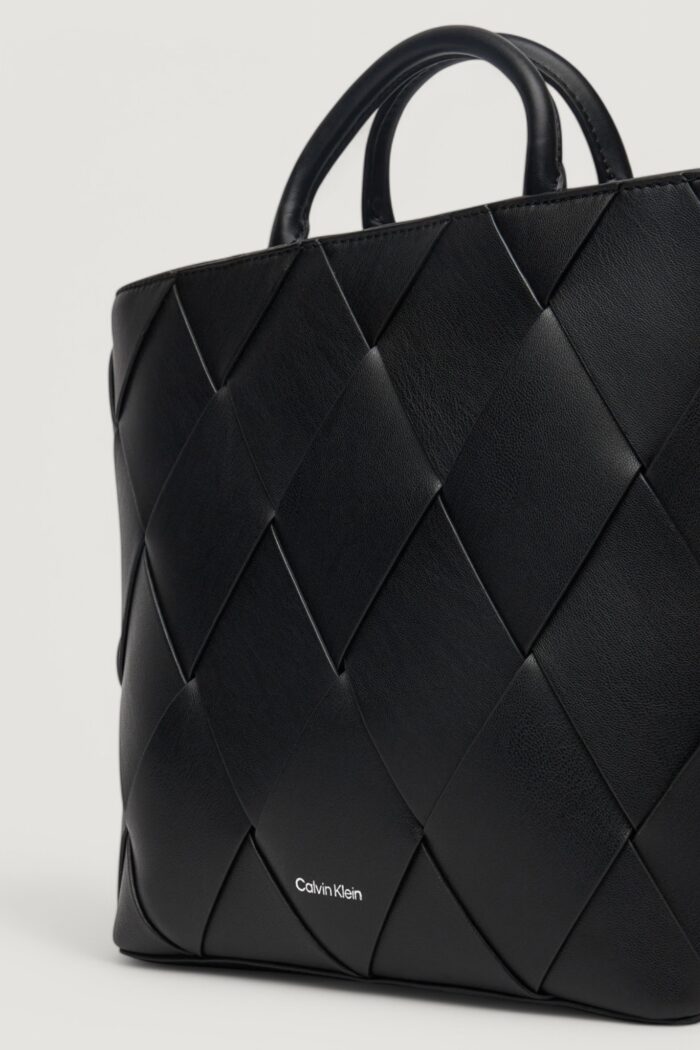 Borsa Calvin Klein ck woven medium tote Nero