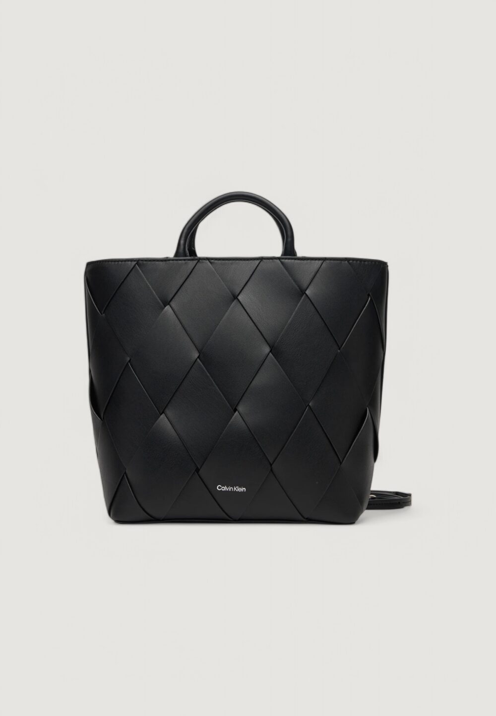 Borsa Calvin Klein ck woven medium tote Nero - Foto 1