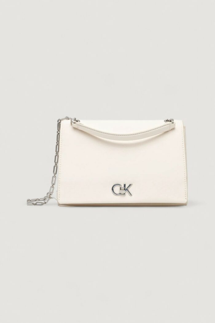 Borsa Calvin Klein ck medium conv chain Rosa – Bianco