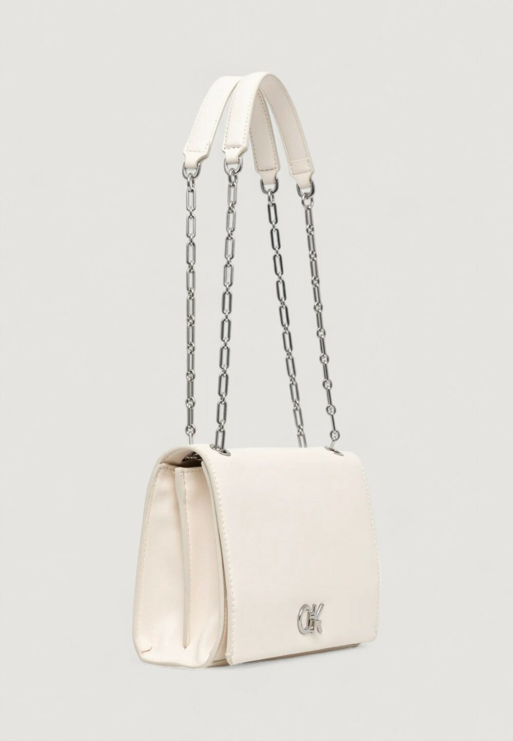 Borsa Calvin Klein ck medium conv chain Rosa - Bianco - Foto 2