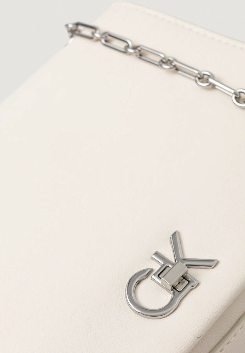 Borsa Calvin Klein ck medium conv chain Rosa - Bianco - Foto 4
