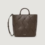 Borsa Calvin Klein ck woven medium tote Terra - Fango - Foto 1