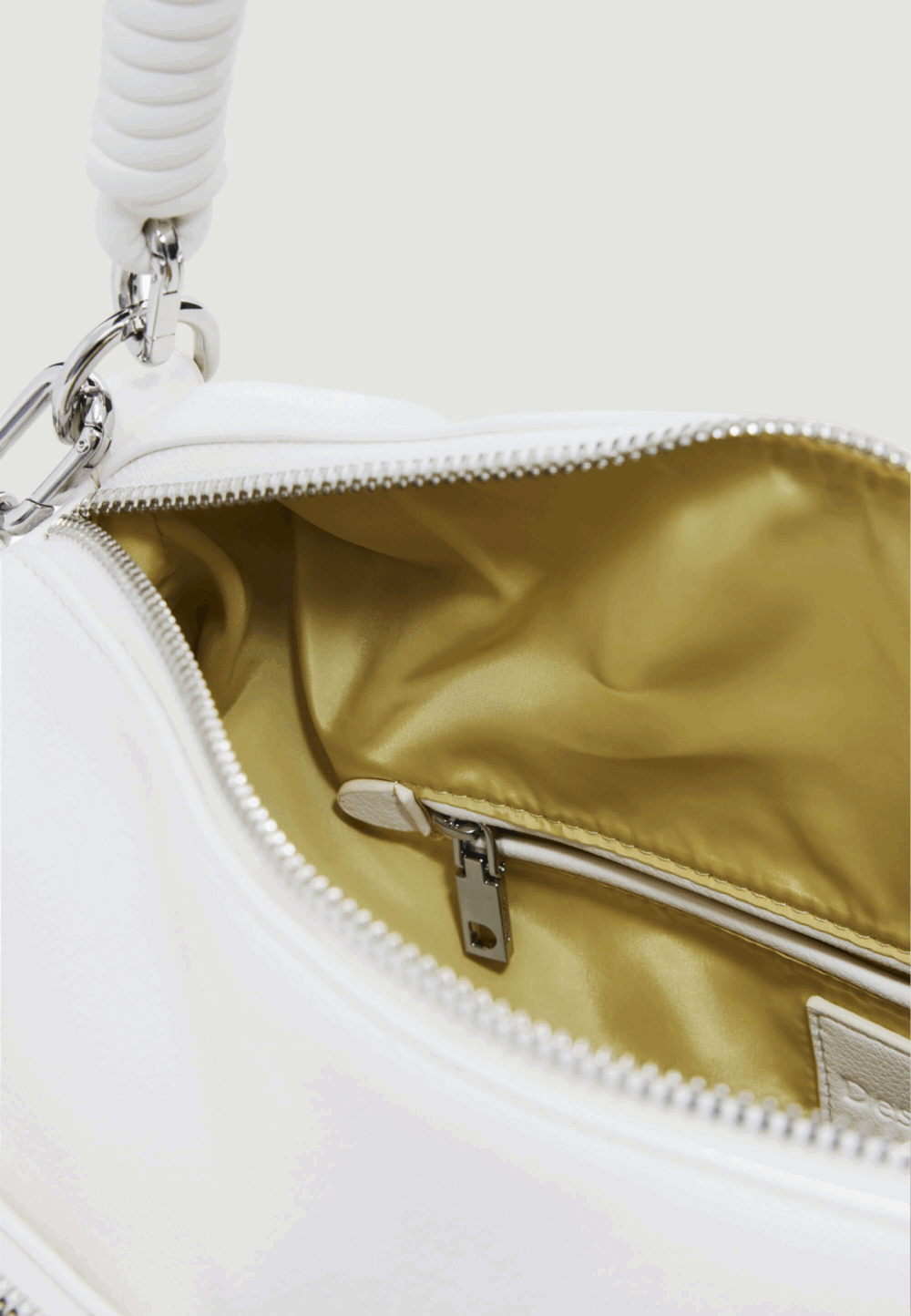 Borsa Desigual bag_half habana ecru Bianco - Foto 5