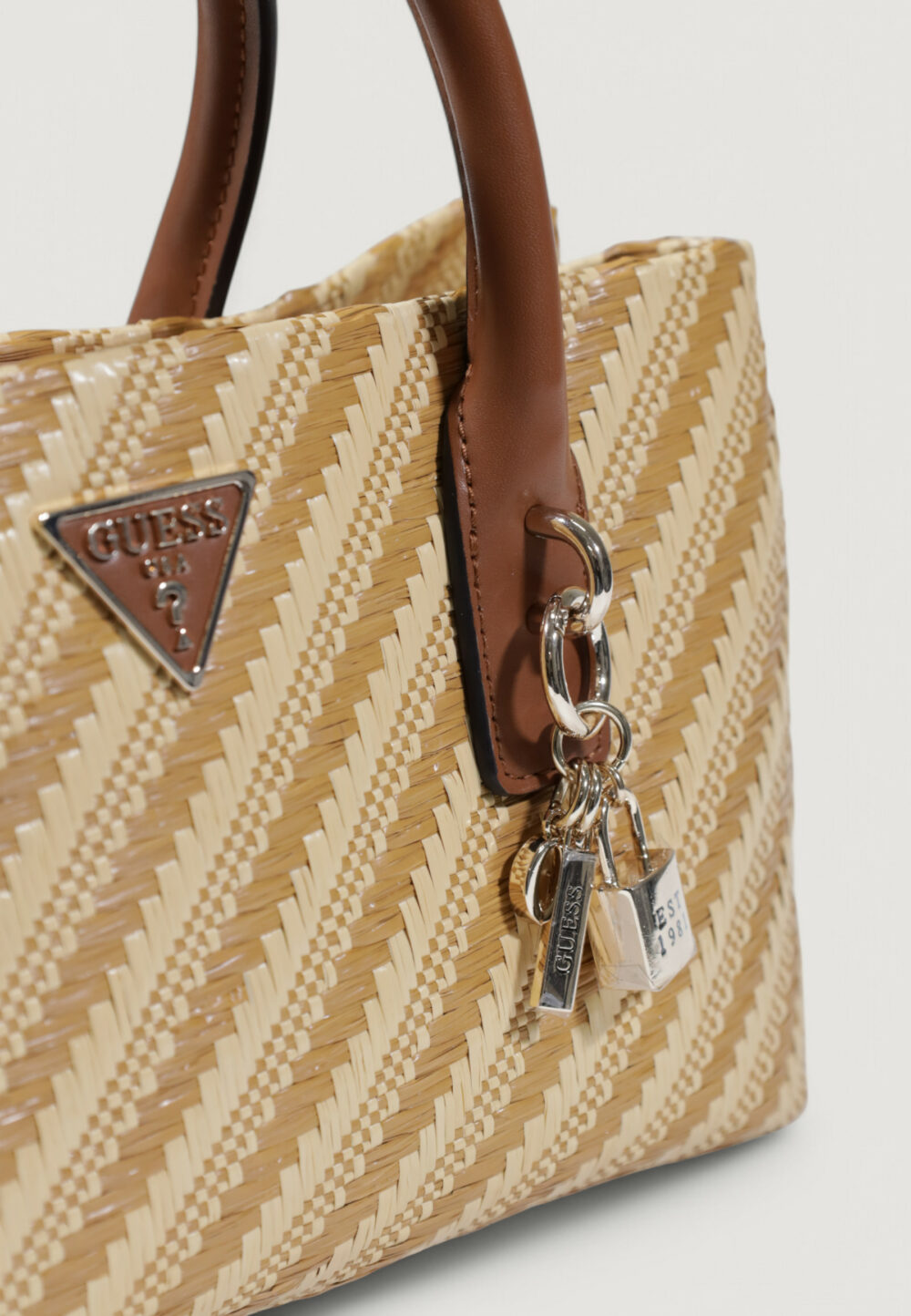 Borsa Guess emelda crossbody Beige - Foto 3