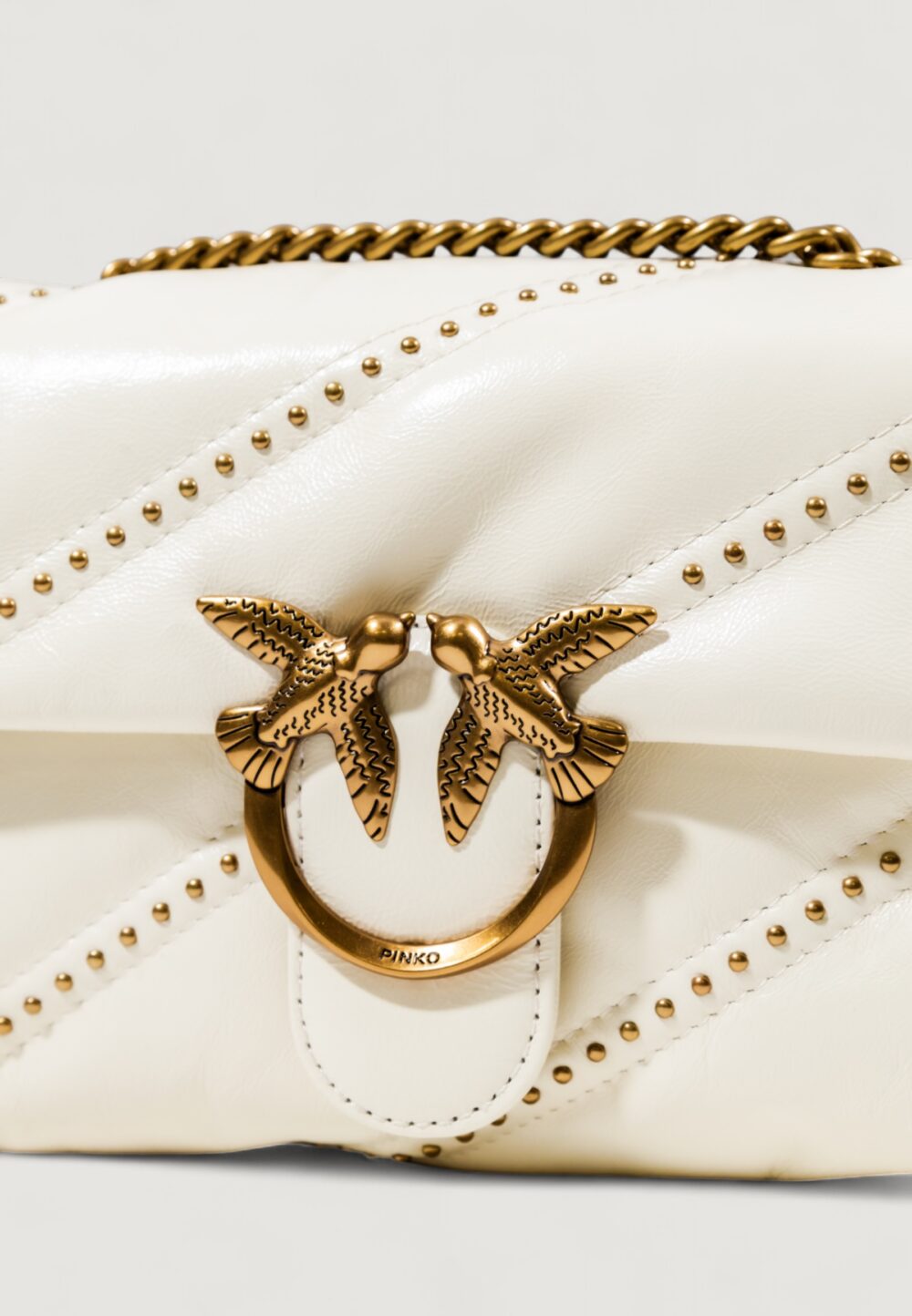Borsa Pinko love puff mini cl Bianco - Foto 3