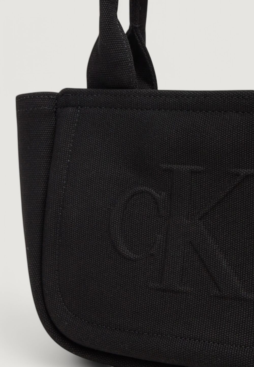 Borsa Calvin Klein summer canvas mini tote Nero - Foto 2