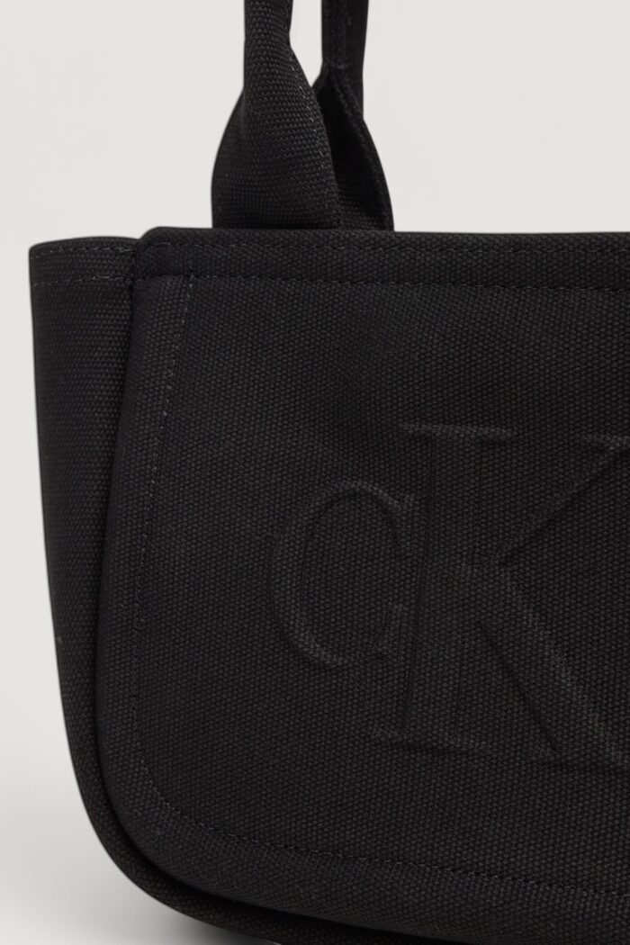 Borsa Calvin Klein summer canvas mini tote Nero