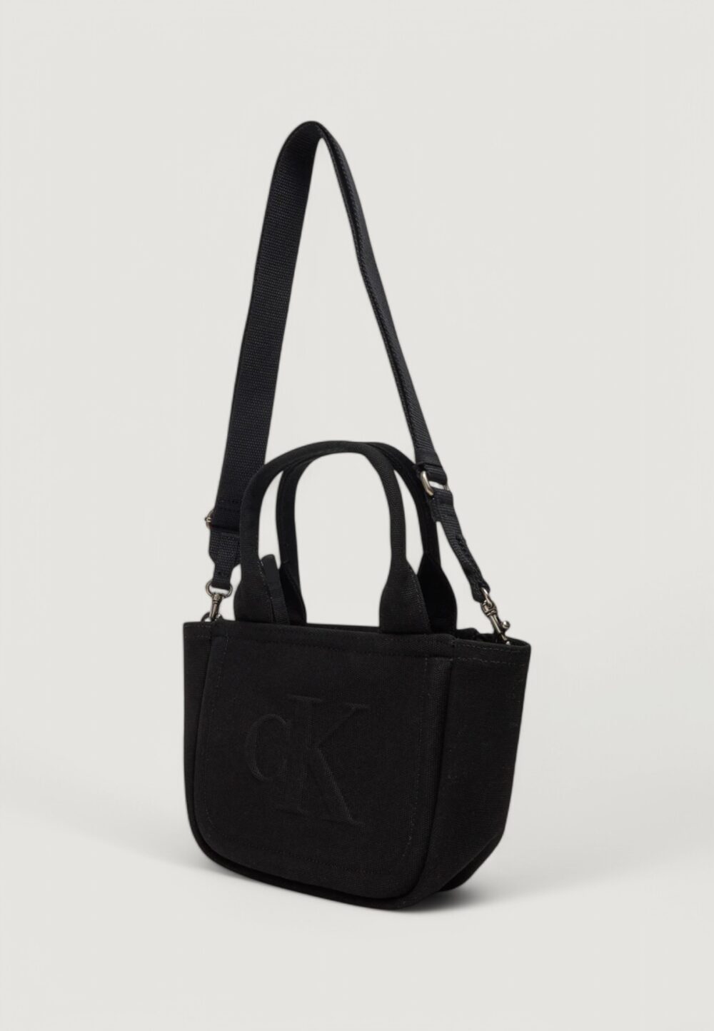 Borsa Calvin Klein summer canvas mini tote Nero - Foto 3