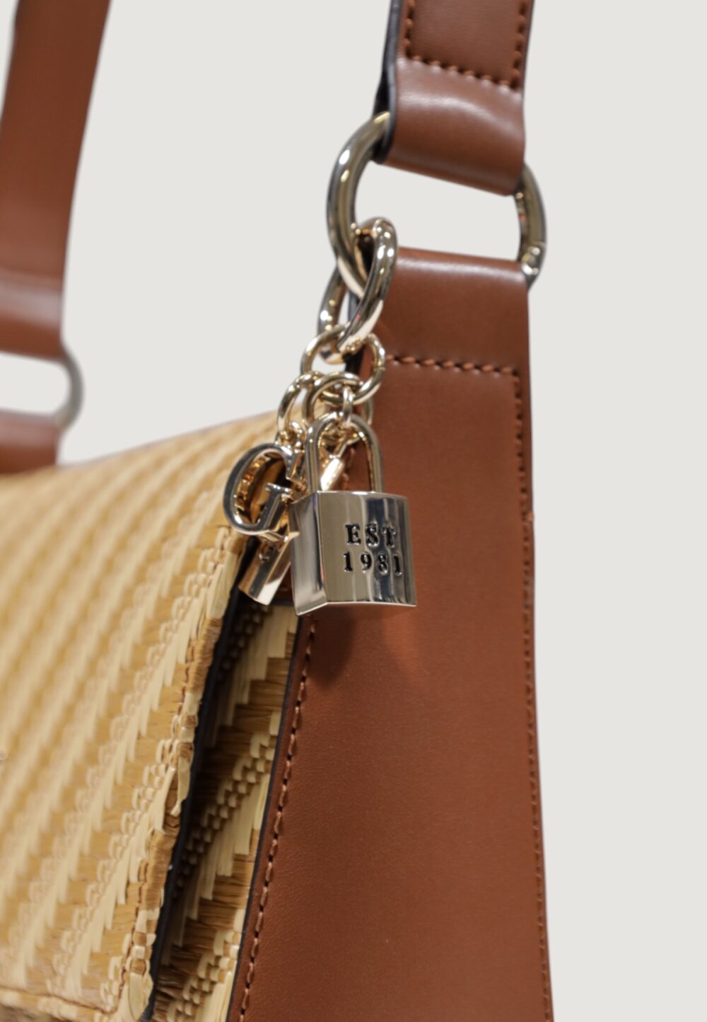 Borsa Guess emelda crossbody Beige scuro - Foto 3
