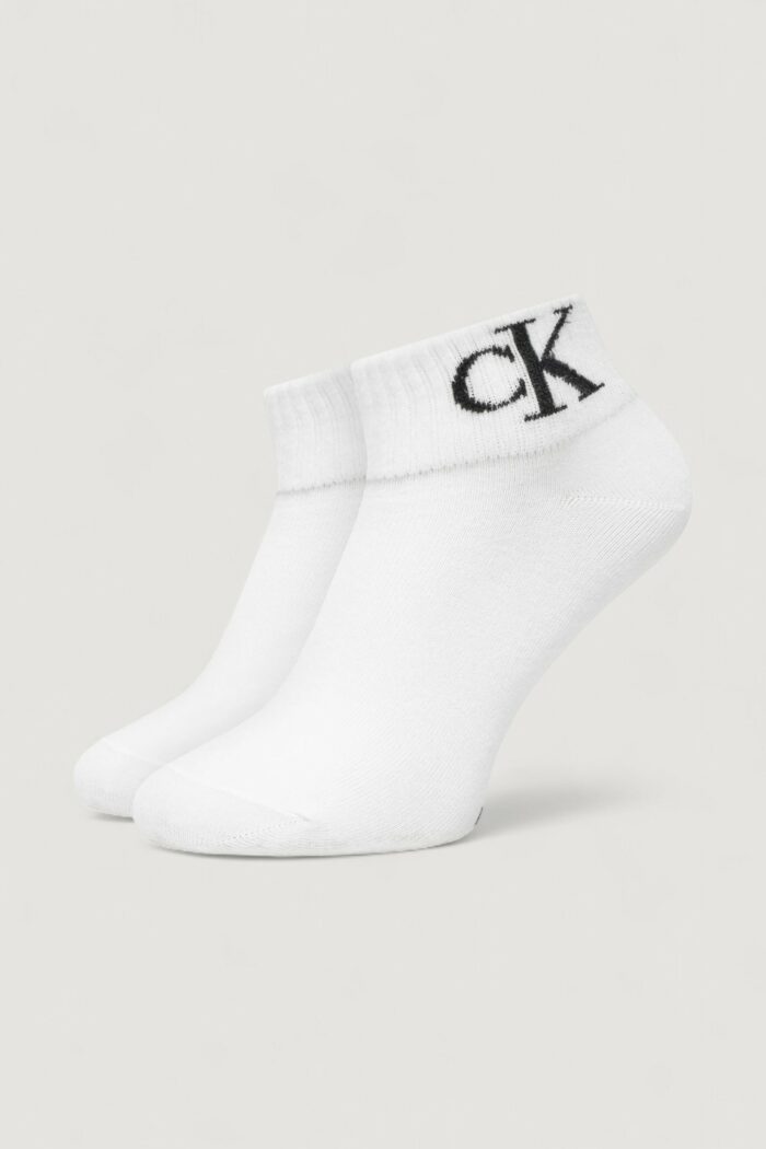 Calzini Calvin Klein Jeans quarter 2p monogram Bianco