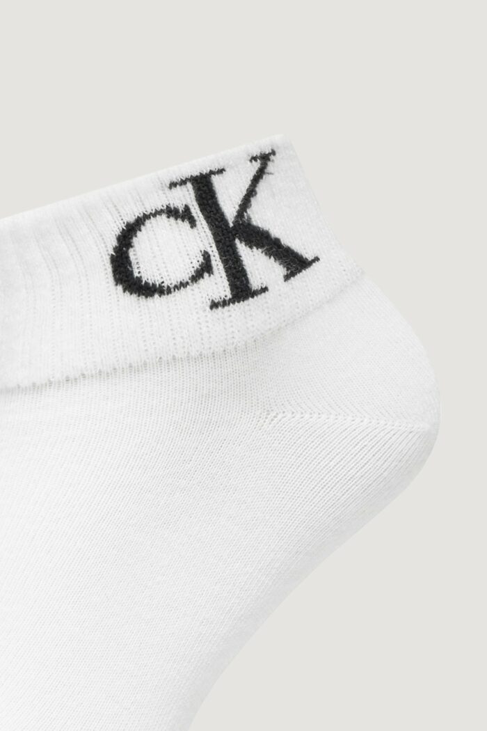 Calzini Calvin Klein Jeans quarter 2p monogram Bianco