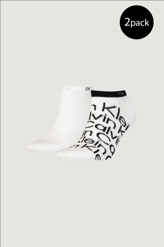 Calzini corti Calvin Klein sneaker 2p all over Bianco