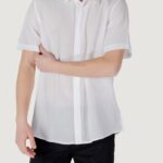 Camicia manica corta Antony Morato adalia regular fit with logoed metal badge Bianco - Foto 1