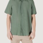 Camicia manica corta Antony Morato adalia regular fit with logoed metal badge Verde - Foto 1