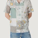 Camicia manica corta Antony Morato honolulu straight fit with logoed metal badge Verde - Foto 1