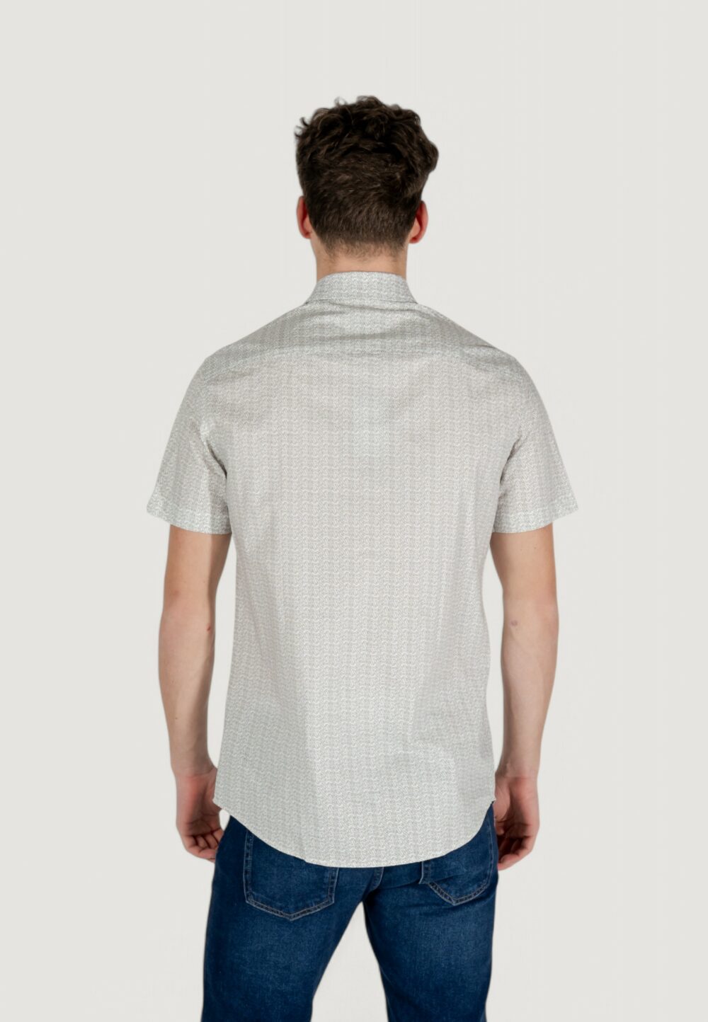 Camicia manica corta Armani Exchange Panna - Foto 5